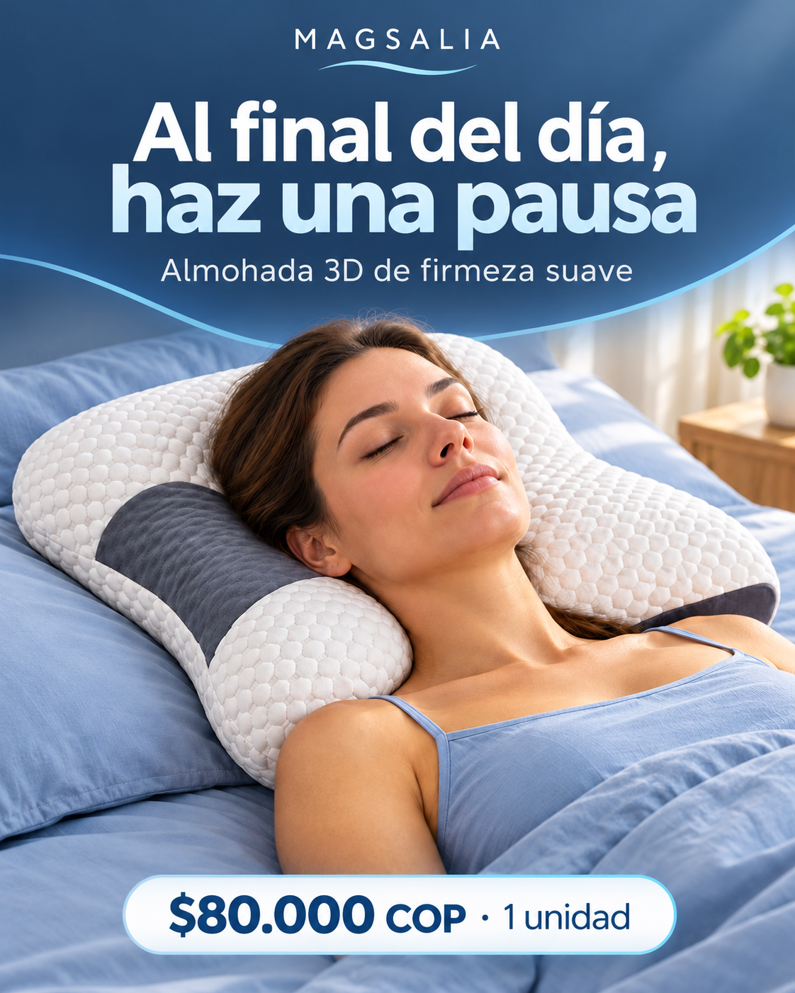 Almohada 3d De Algodon Full Calidad