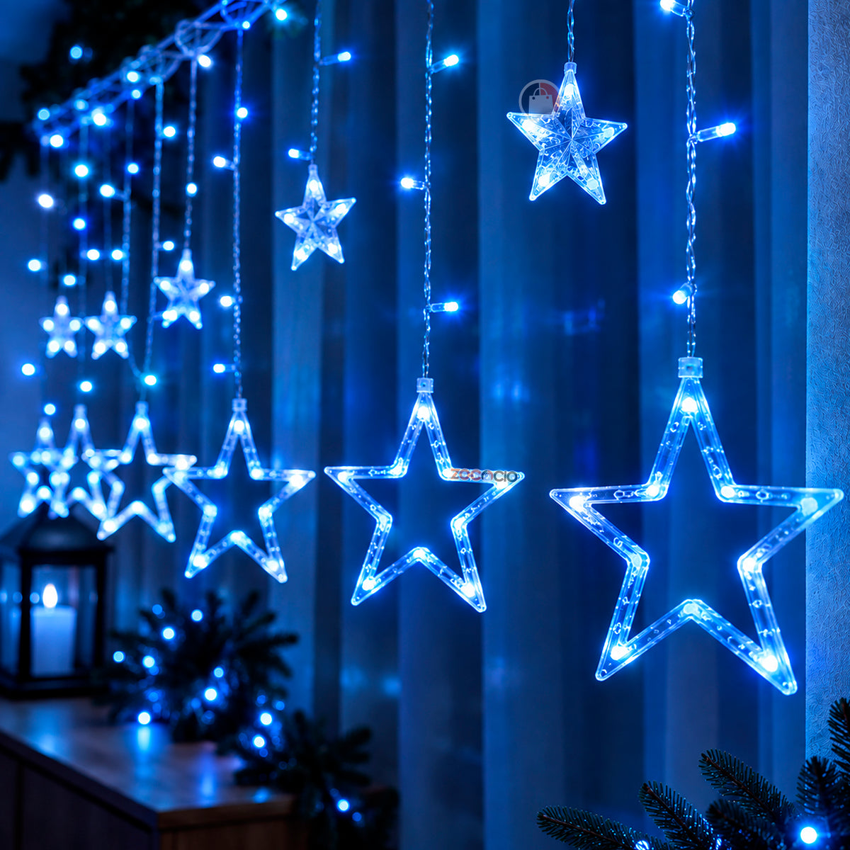 Cortina Punta Estrella Led 3m y 6m